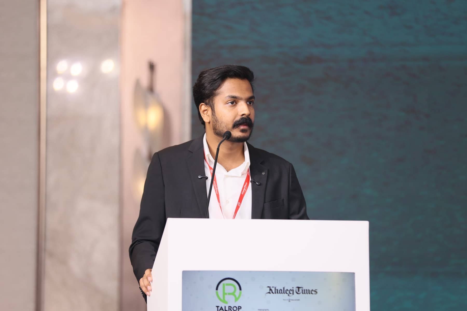 Jones Joseph speaking at a conference